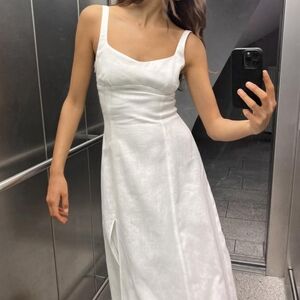 Zara White Linen dress